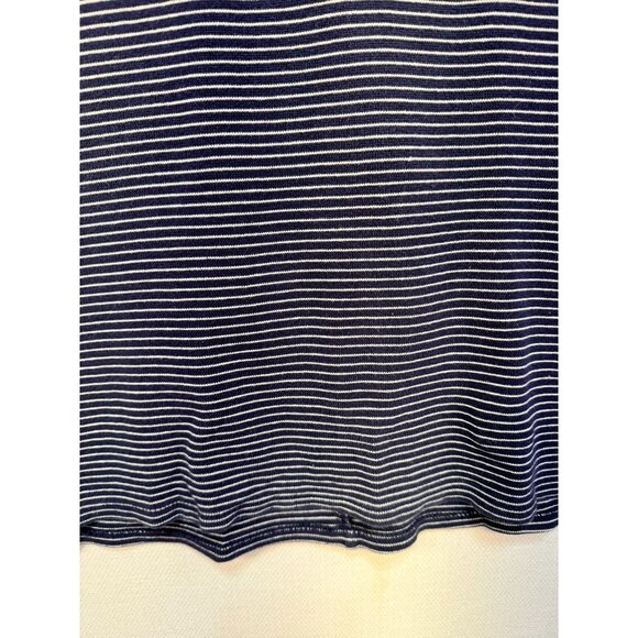 J. Crew Women's Striped Sleeveless Dress L Navy & White Cotton Blend - Picture 7 of 10